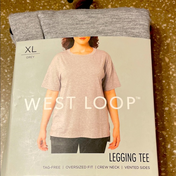 West Loop Heather Gray Legging Tee - Picture 1 of 2